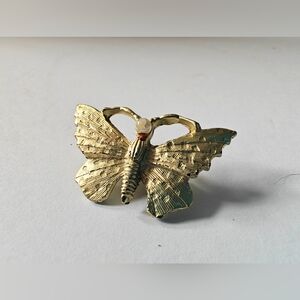 Vintage Gold Butterfly Pin Brooch